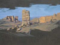 Ricardo Wiesse. Casa de los Quipus, óleo sobre tela, 90 x 120 cms. 2016